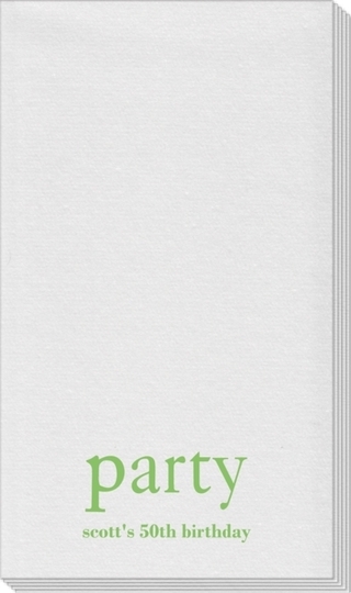 Big Word Party Linen Like Guest Towels